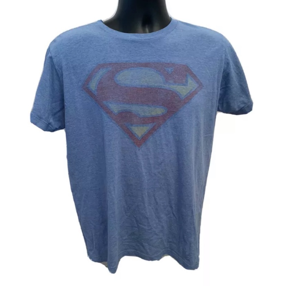 Light Blue DC Comics Superman T Shirt Size Large
